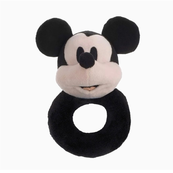 NEW DISNEY MICKEY MOUSE 2-Piece Muslin Swaddles & 1 Ring Rattle UNISEX - Picture 6 of 16